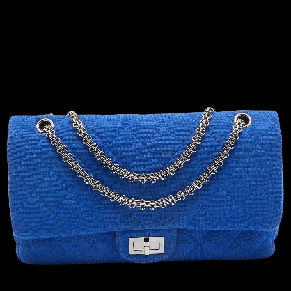 Blue Fabric Chanel Flap Bag