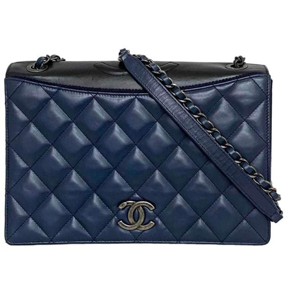 Blue Fabric Chanel Flap Bag
