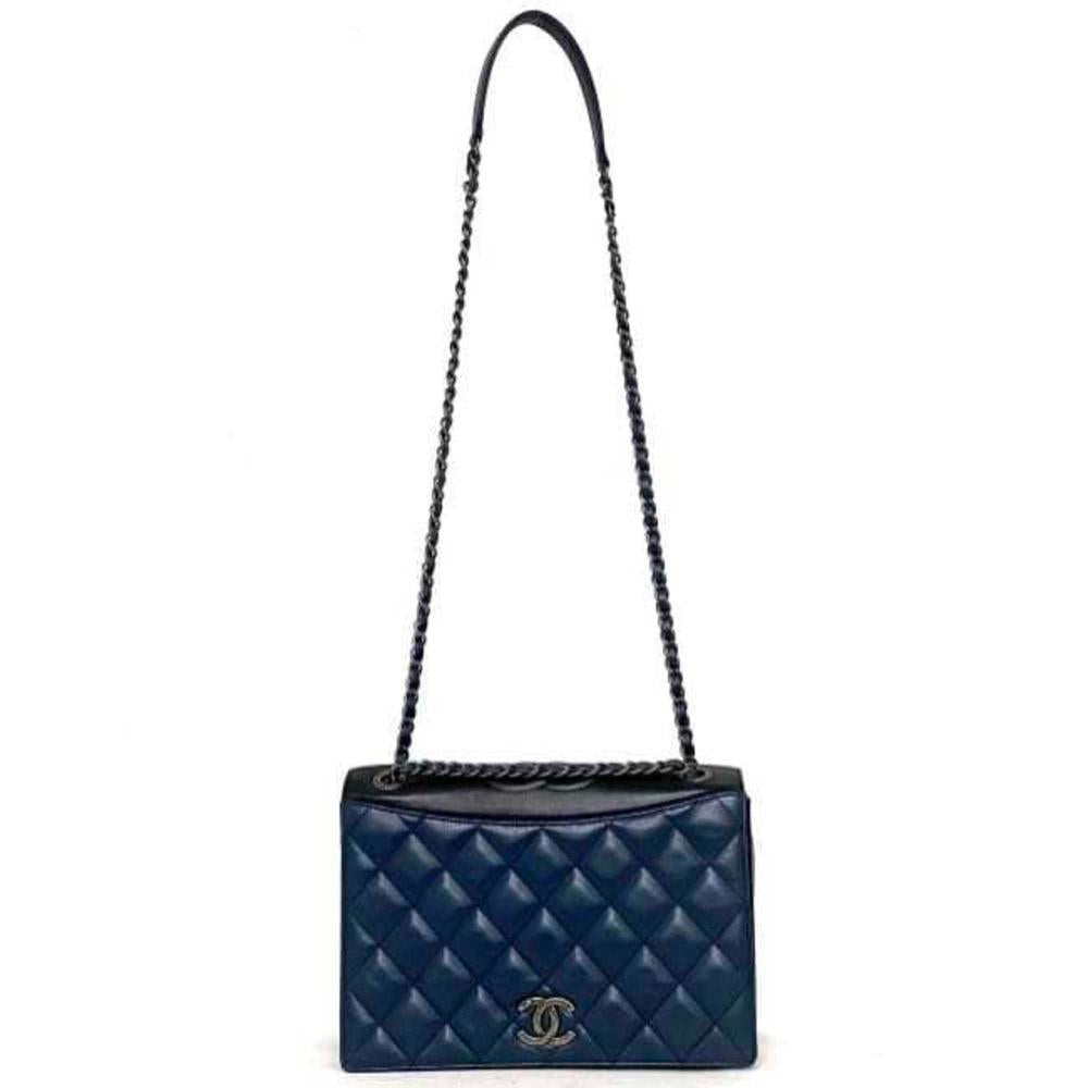 Blue Fabric Chanel Flap Bag