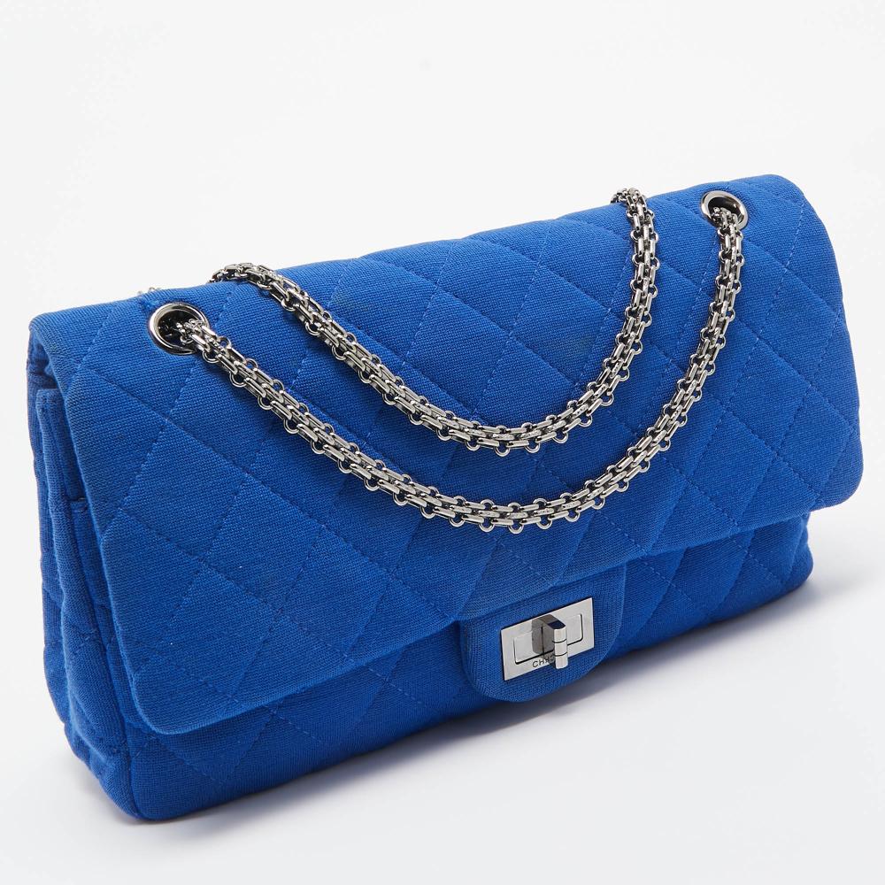 Blue Fabric Chanel Flap Bag