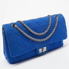 Blue Fabric Chanel Flap Bag