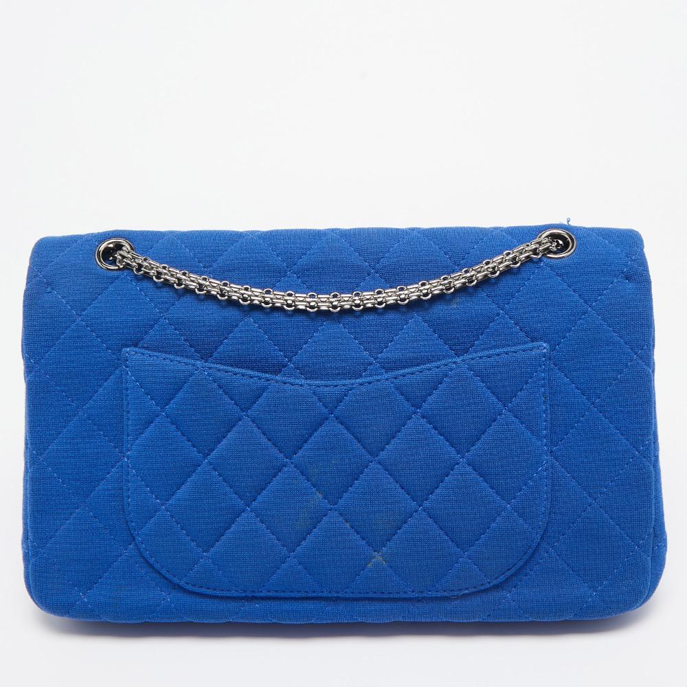 Blue Fabric Chanel Flap Bag