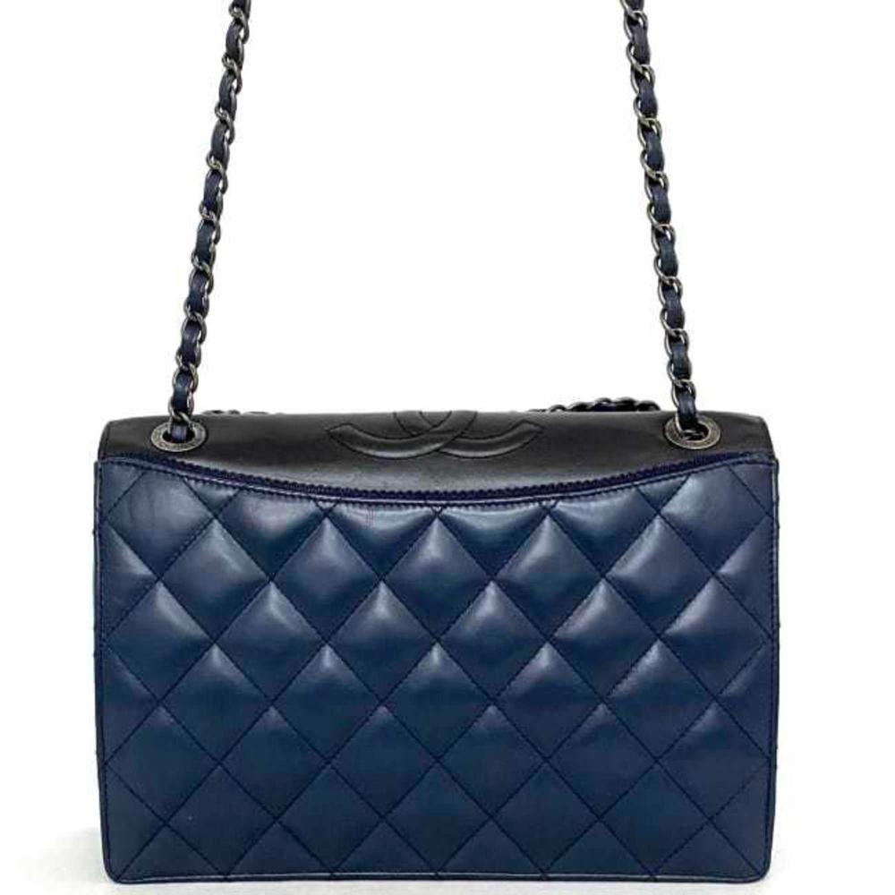 Blue Fabric Chanel Flap Bag