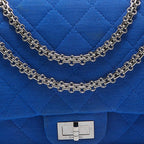 Blue Fabric Chanel Flap Bag