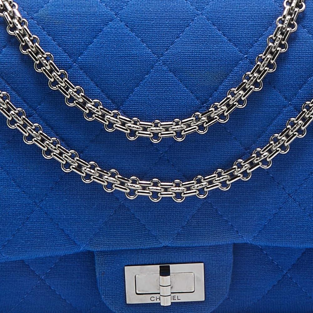 Blue Fabric Chanel Flap Bag