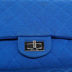 Blue Fabric Chanel Flap Bag