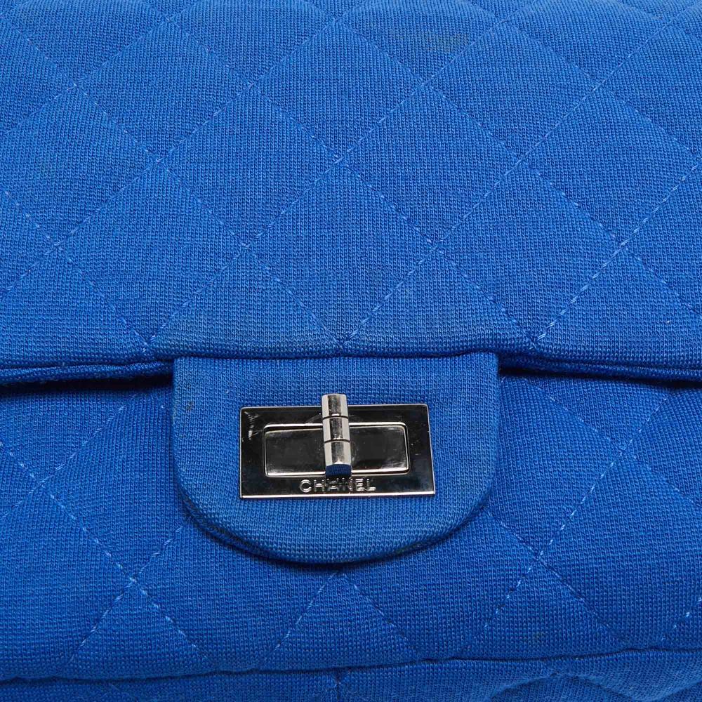 Blue Fabric Chanel Flap Bag