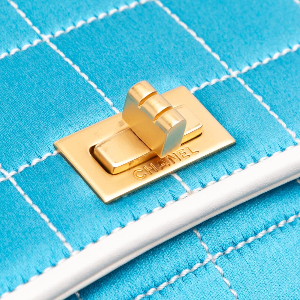 Blue Fabric Chanel Flap Bag