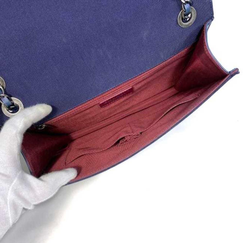 Blue Fabric Chanel Flap Bag