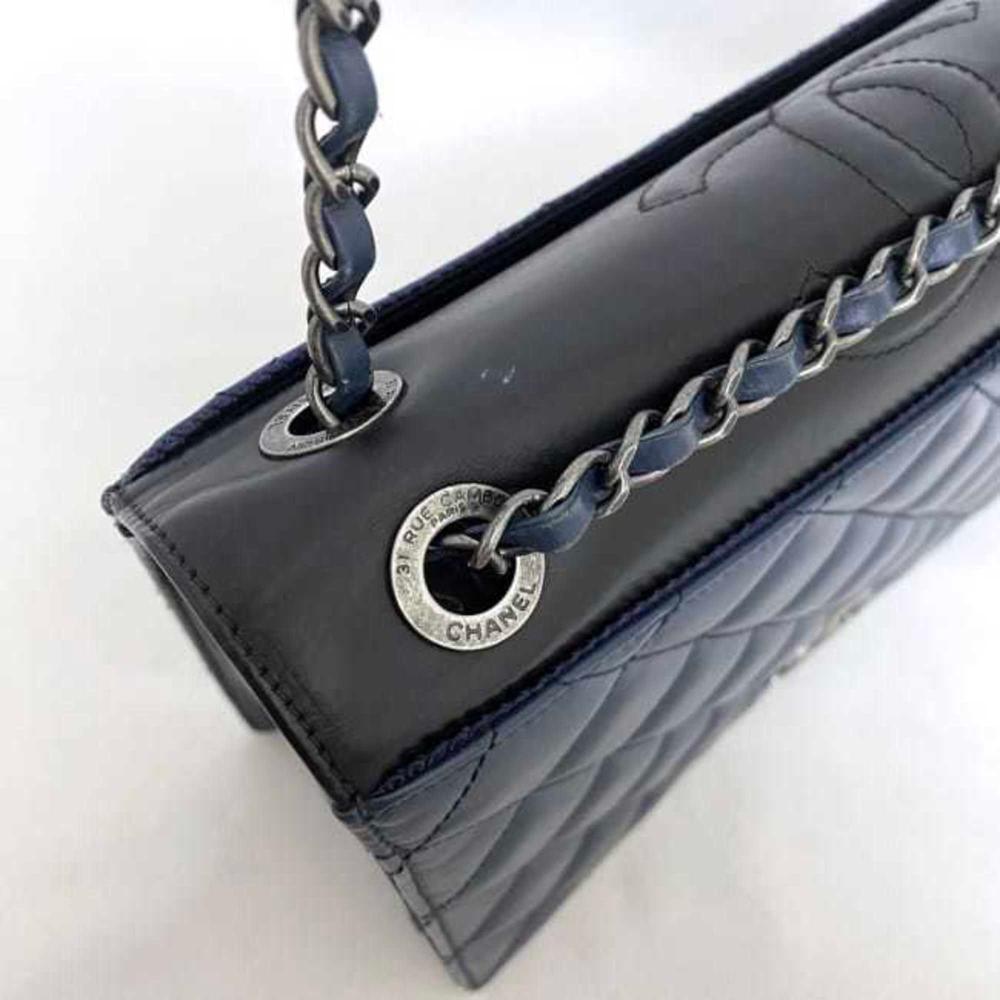 Blue Fabric Chanel Flap Bag
