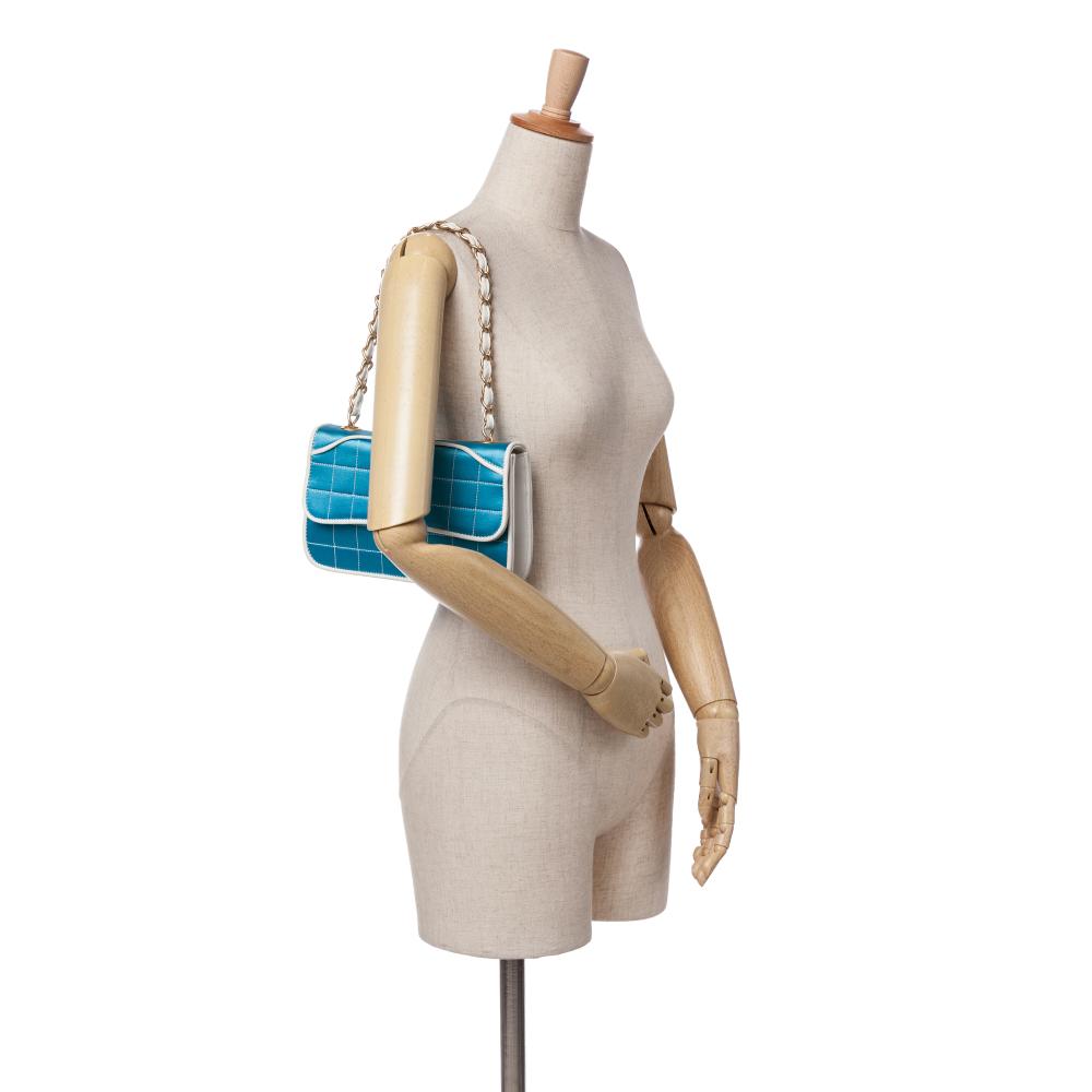 Blue Fabric Chanel Flap Bag