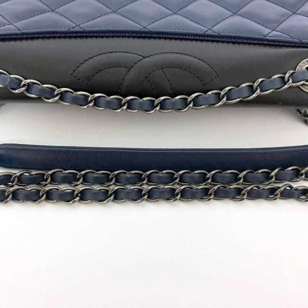 Blue Fabric Chanel Flap Bag