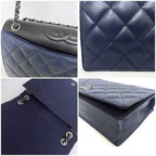 Blue Fabric Chanel Flap Bag