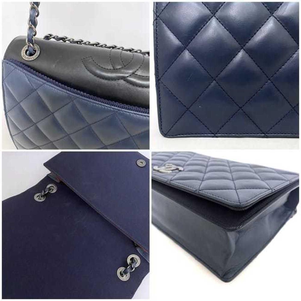 Blue Fabric Chanel Flap Bag