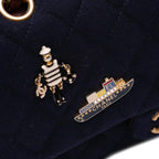 Blue Fabric Chanel Flap Bag