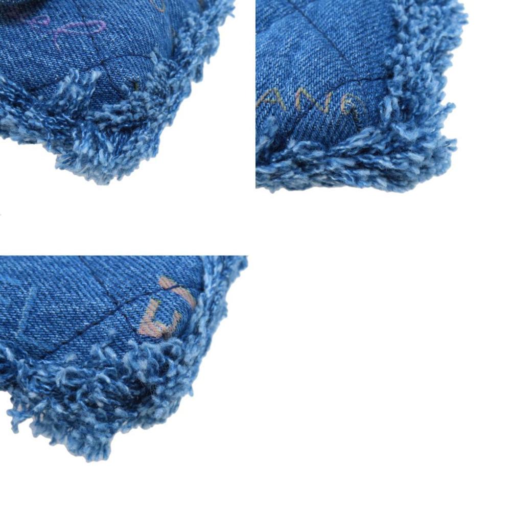 Blue Fabric Chanel Shoulder Bag