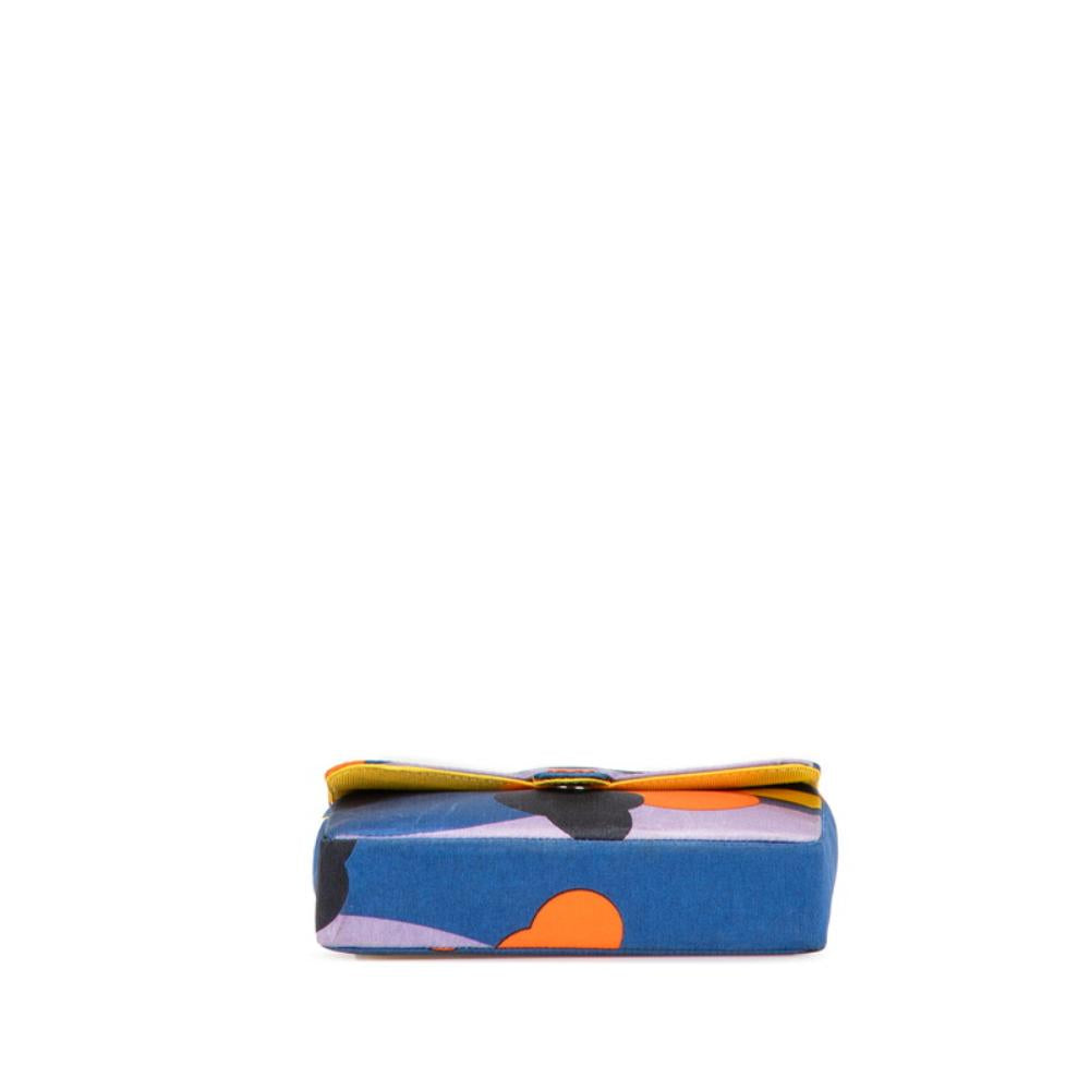 Blue Fabric Chanel Shoulder Bag
