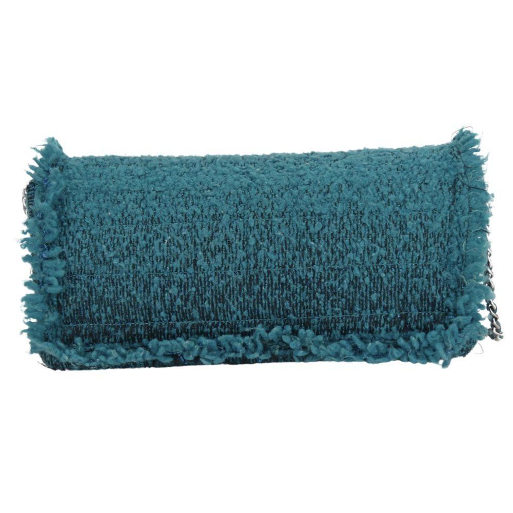 Blue Fabric Chanel Shoulder Bag