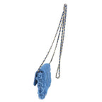 Blue Fabric Chanel Shoulder Bag