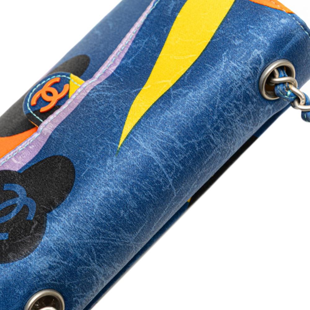 Blue Fabric Chanel Shoulder Bag