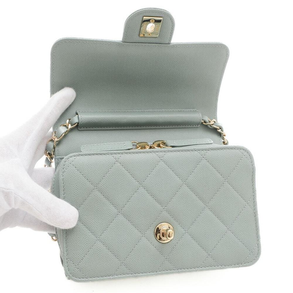 Blue Fabric Chanel Shoulder Bag