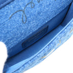 Blue Fabric Chanel Shoulder Bag