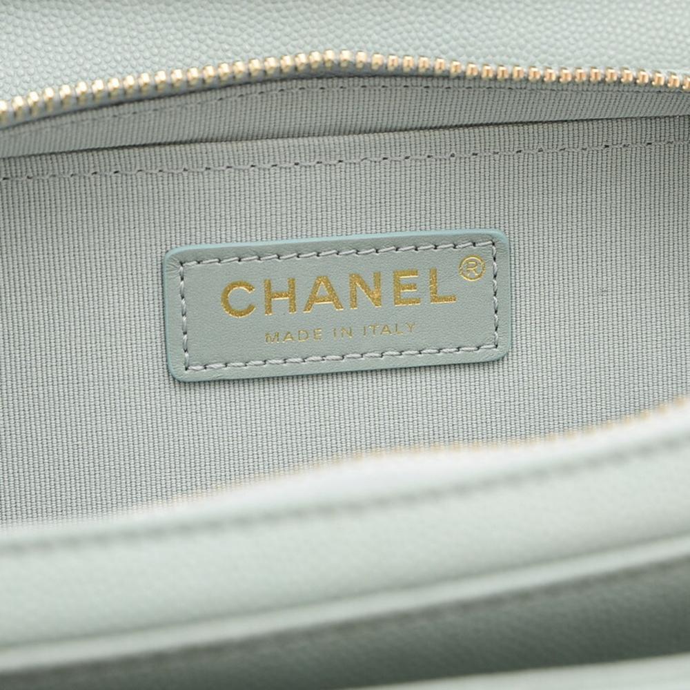 Blue Fabric Chanel Shoulder Bag
