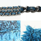 Blue Fabric Chanel Shoulder Bag