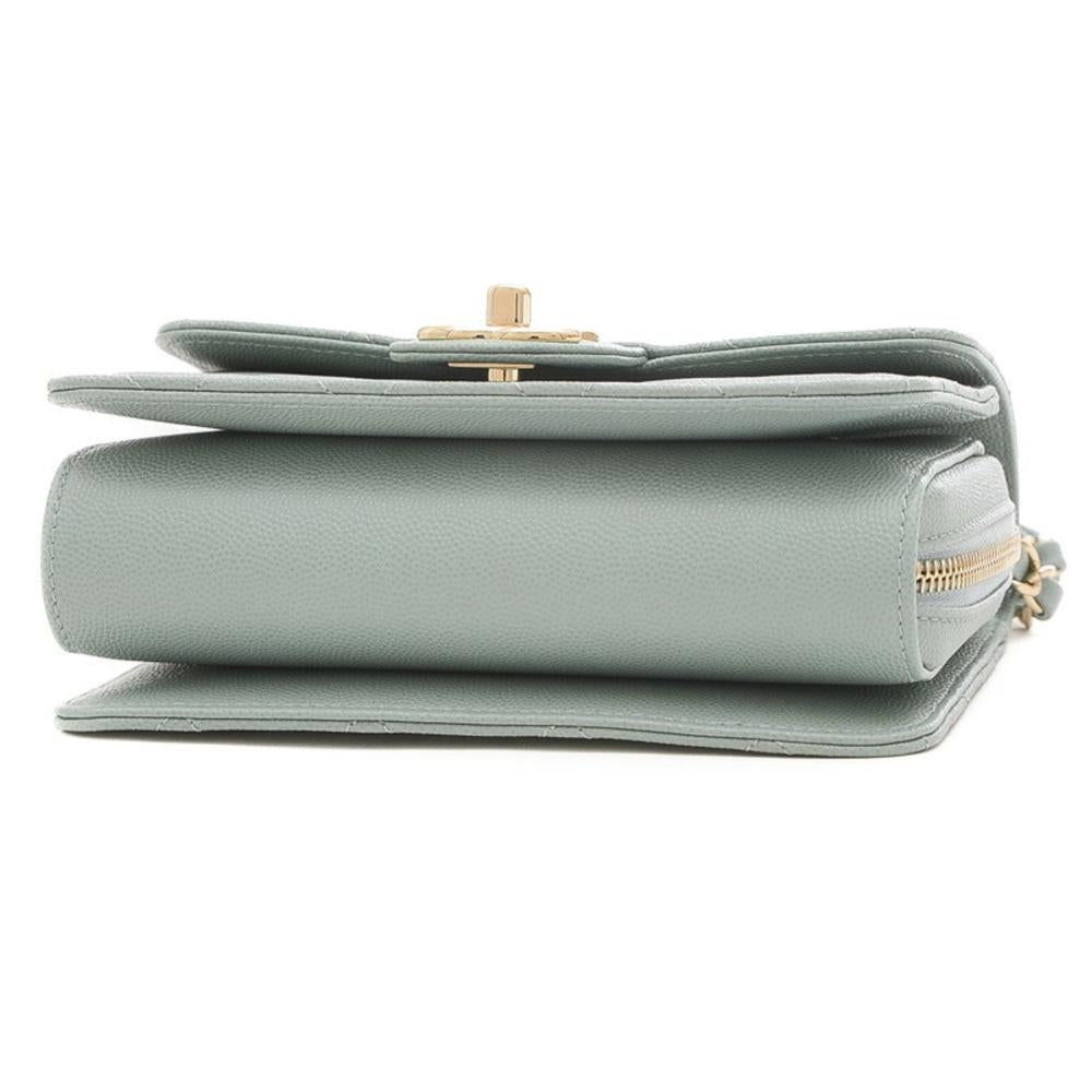 Blue Fabric Chanel Shoulder Bag