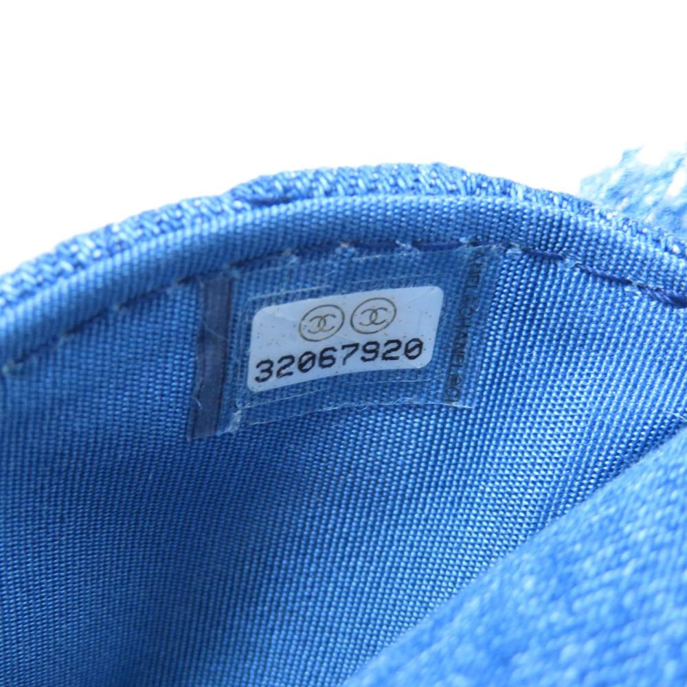 Blue Fabric Chanel Shoulder Bag