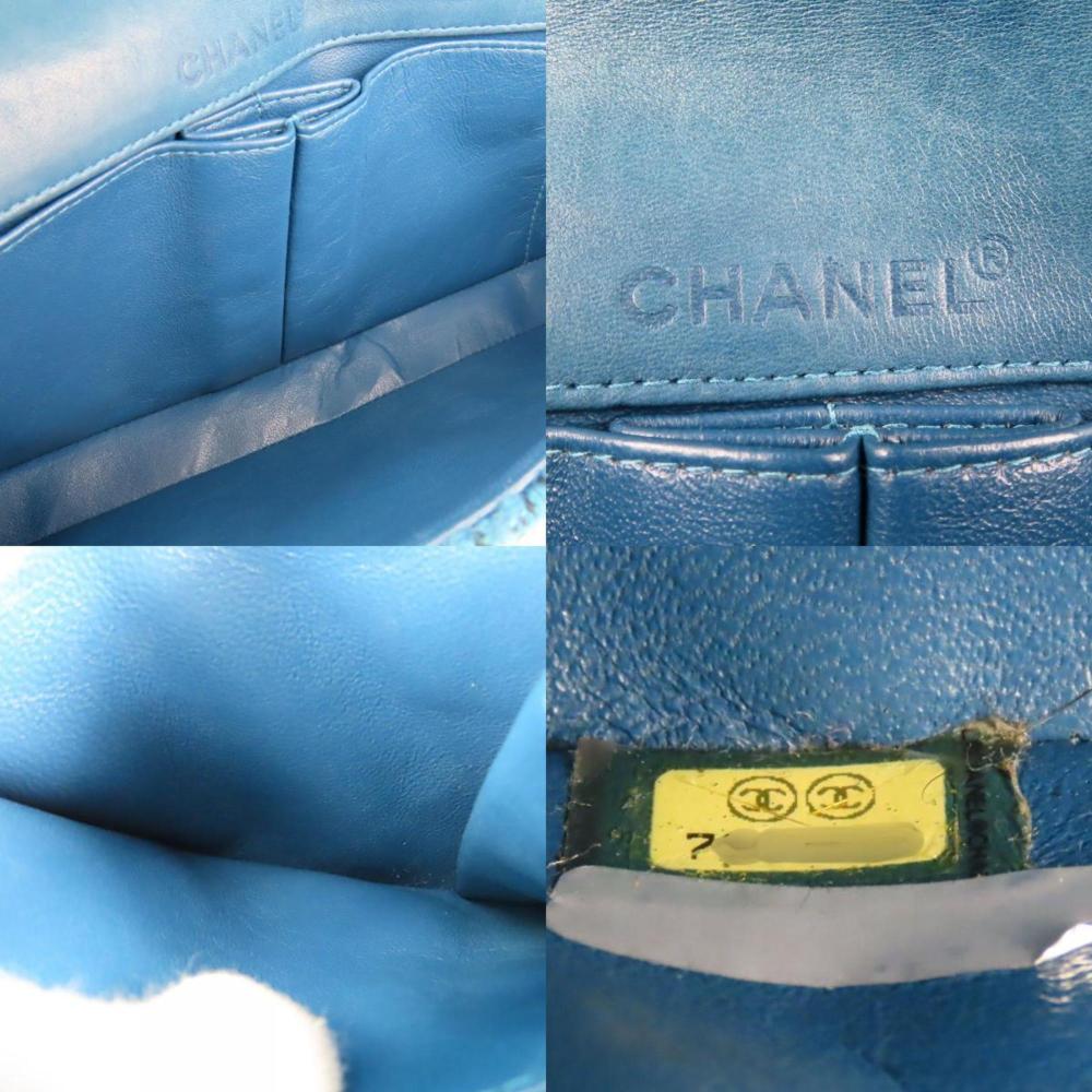 Blue Fabric Chanel Shoulder Bag