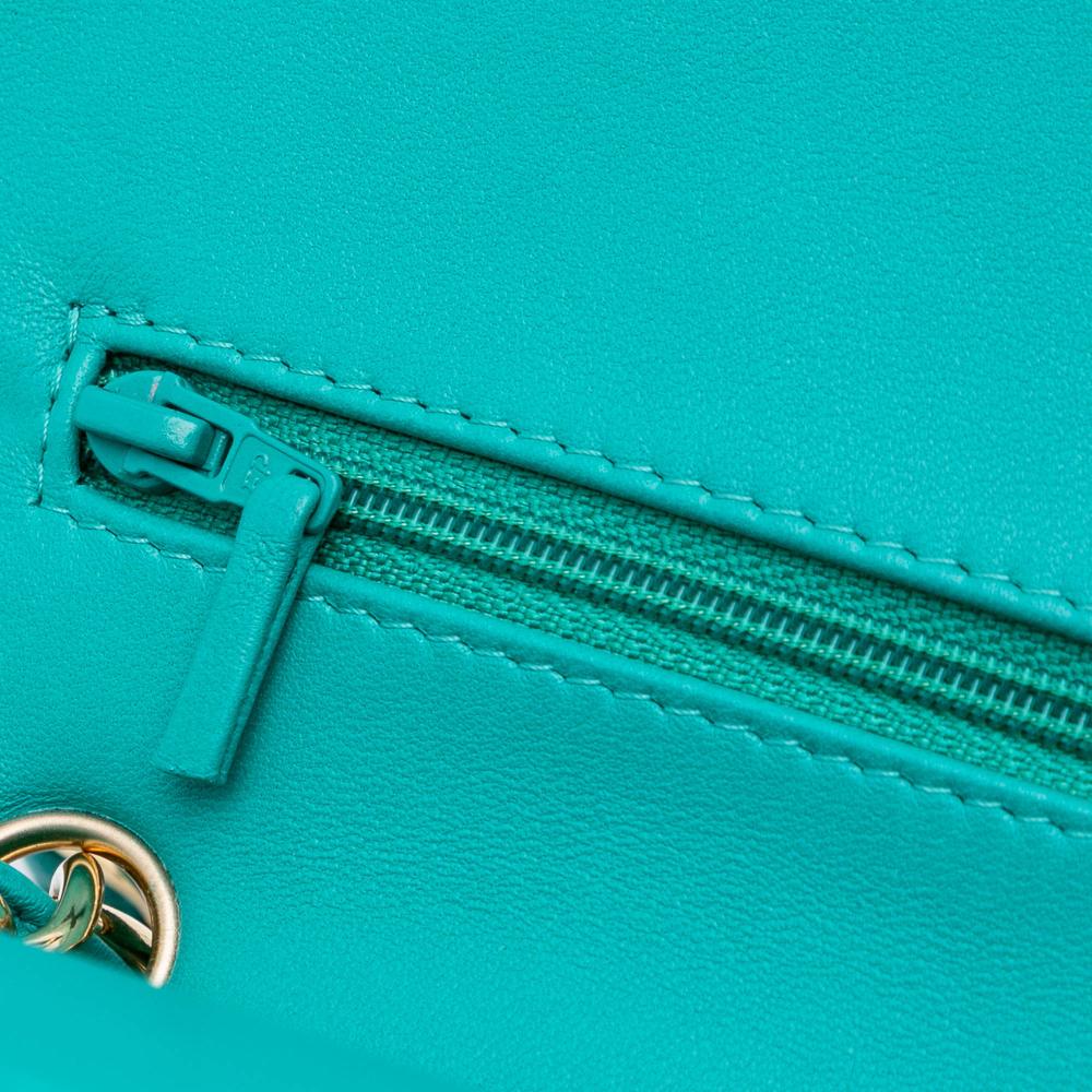 Blue Leather Chanel Flap Bag