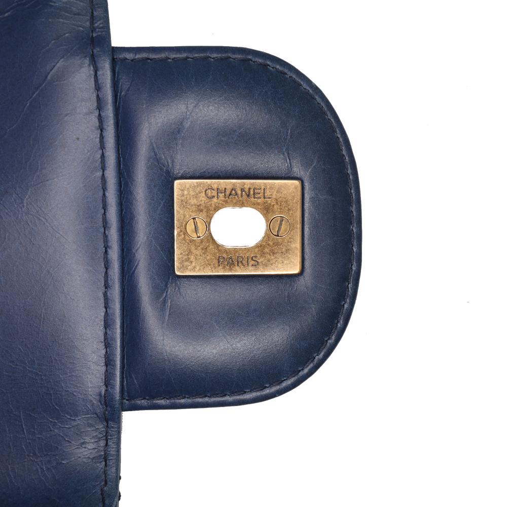 Blue Leather Chanel Flap Bag
