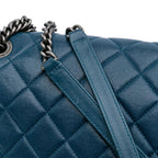 Blue Leather Chanel Flap Bag