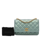 Blue Leather Chanel Wallet On Chain