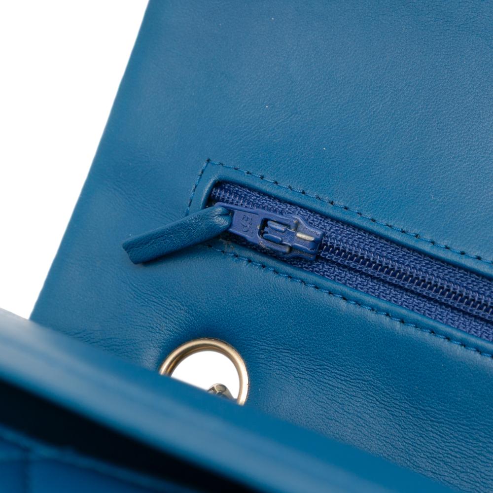 Blue Leather Chanel Flap Bag