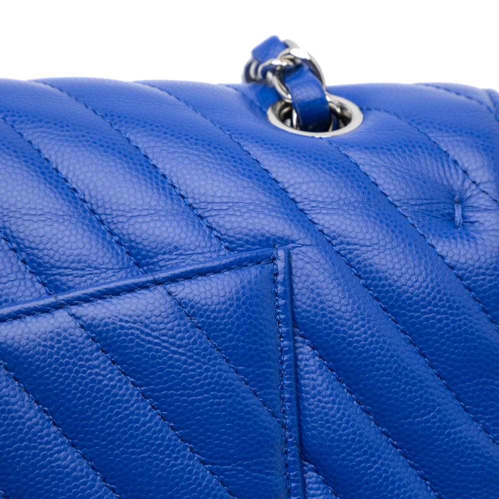 Blue Leather Chanel Flap Bag