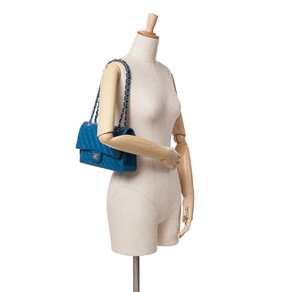 Blue Leather Chanel Flap Bag