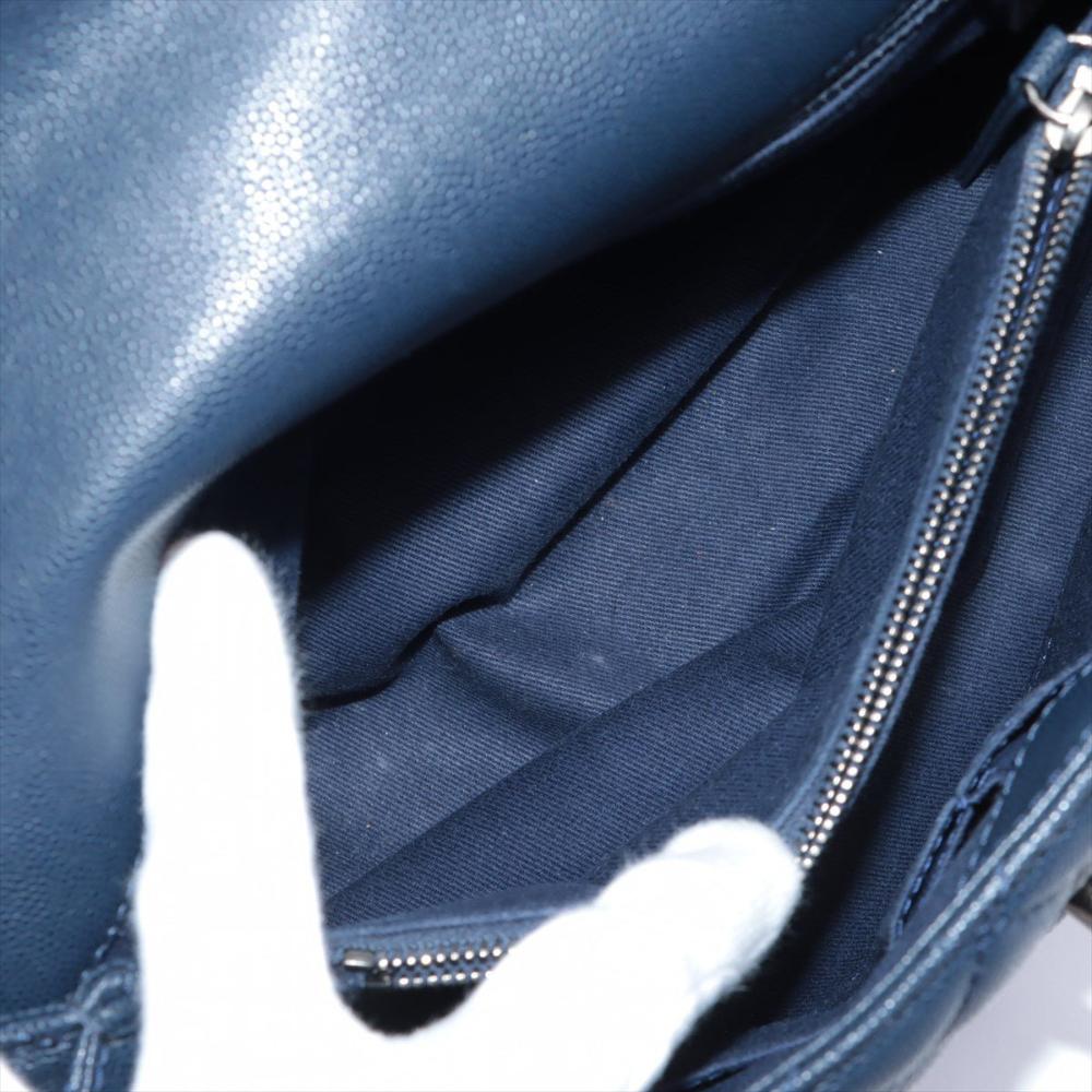 Blue Leather Chanel Flap Bag