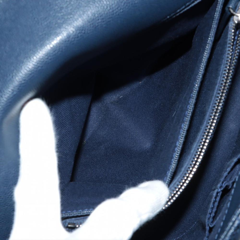 Blue Leather Chanel Flap Bag