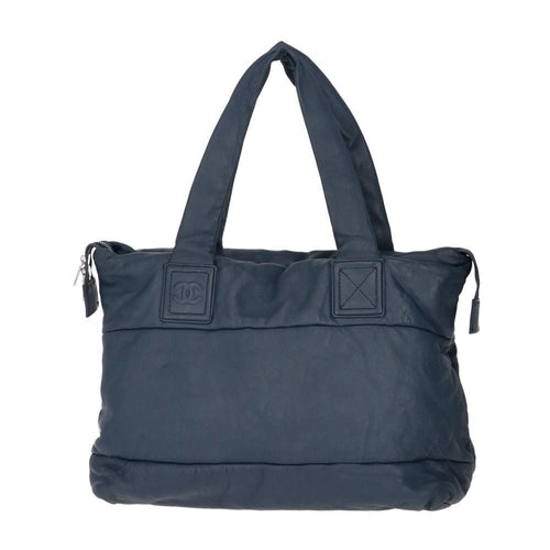 Blue Leather Chanel Shoulder Bag
