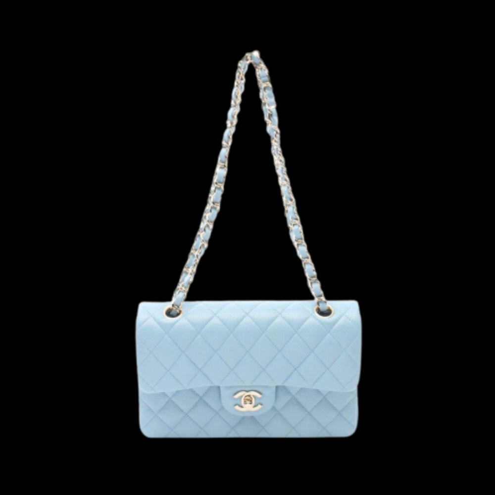 Blue Leather Chanel Flap Bag