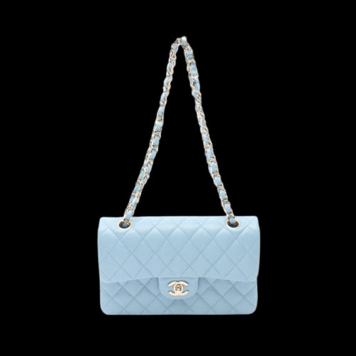 Blue Leather Chanel Flap Bag