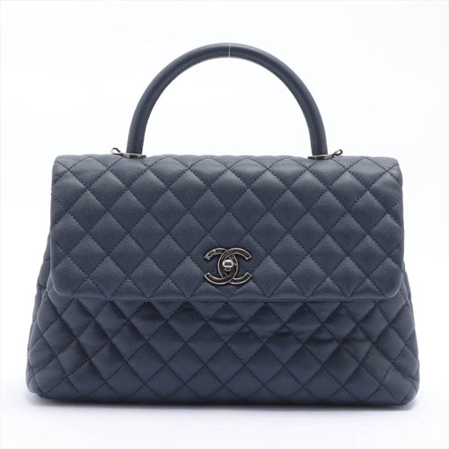 Blue Leather Chanel Flap Bag