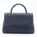 Blue Leather Chanel Flap Bag