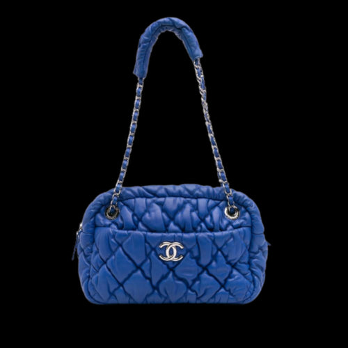 Blue Leather Chanel Shoulder Bag