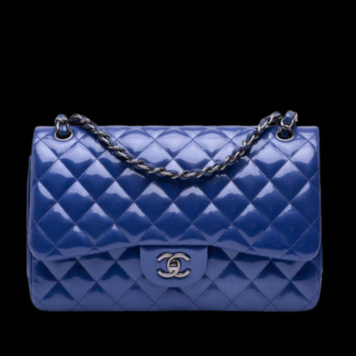 Blue Leather Chanel Flap Bag