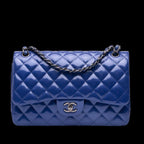 Blue Leather Chanel Flap Bag