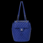 Blue Leather Chanel Backpack