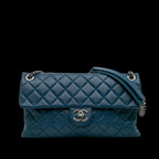 Blue Leather Chanel Flap Bag